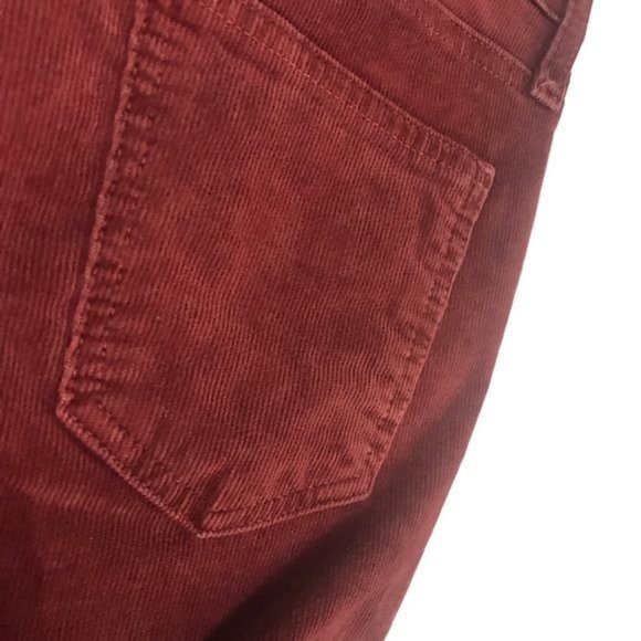 Current/Elliott The Stiletto Burgundy Skinny Corduroy Pants Size 25 NWT - Picture 4 of 11